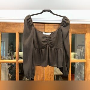 EUC ASTR the Label Anthropologie‎ Size Small Elegant Black Women's Babydoll Top